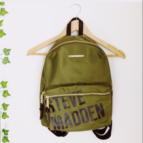 Steve Madden Handbags - NWOT Steve Madden Olive Green Backpack with Pouch